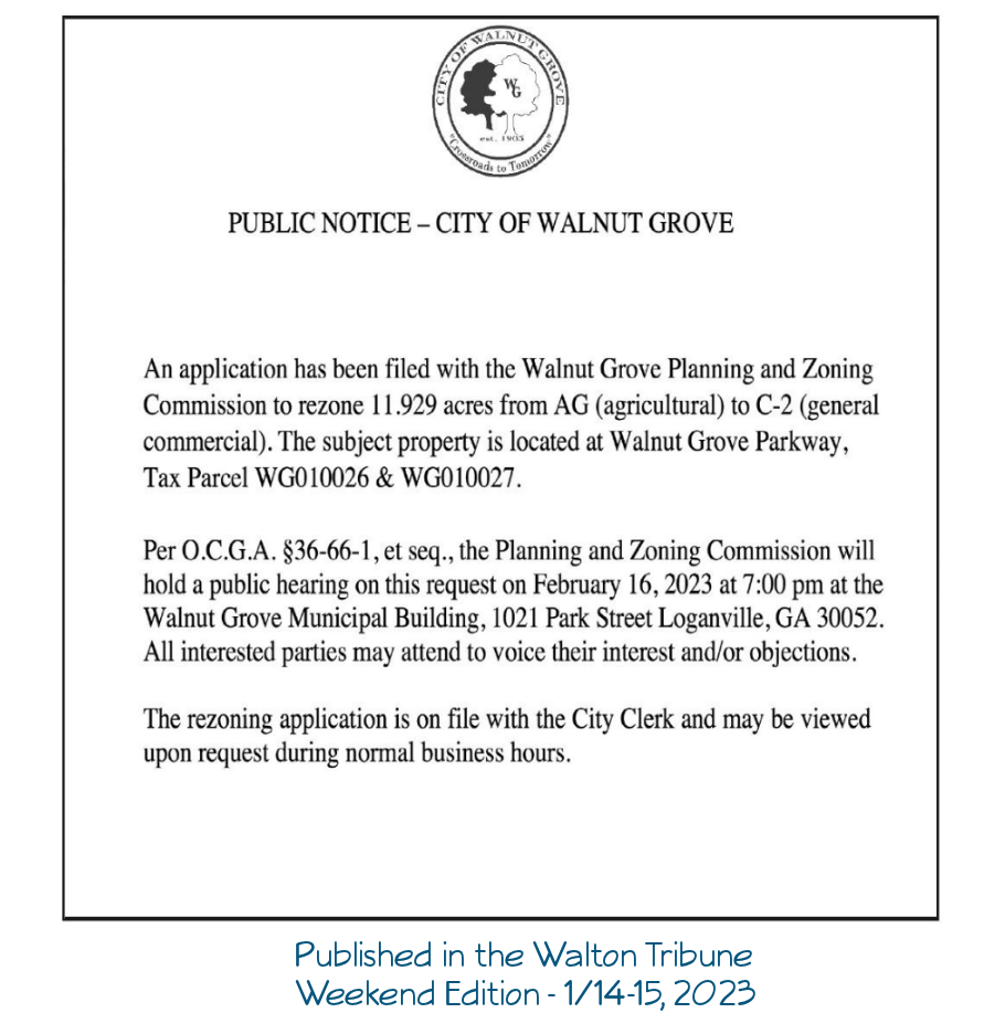 Walnut Grove Information by and for Citizens & Friends of Walnut Grove, GA
